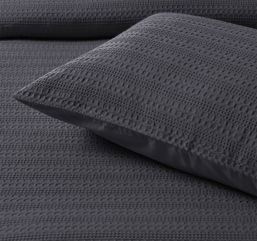 Kahlani Quilt Cover Set Range Charcoal