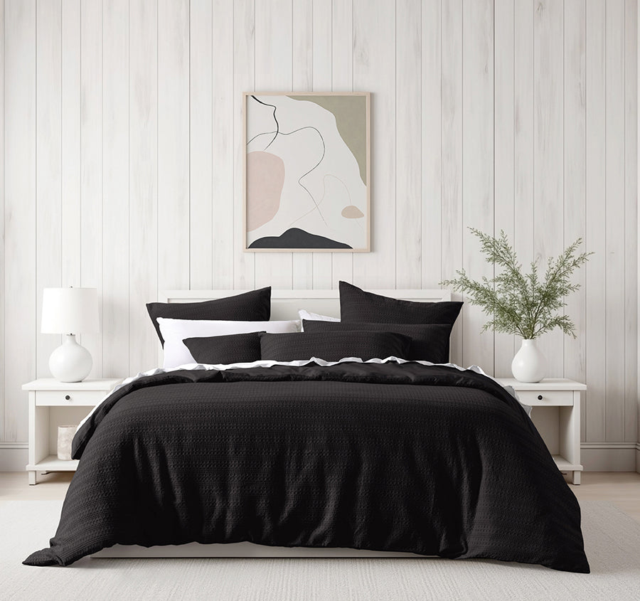 Kahlani Quilt Cover Set Range Chocolate