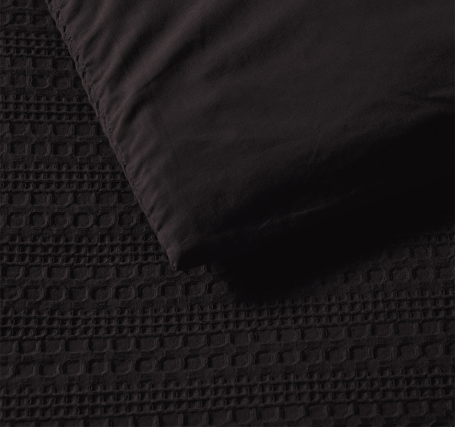 Kahlani Quilt Cover Set Range Chocolate