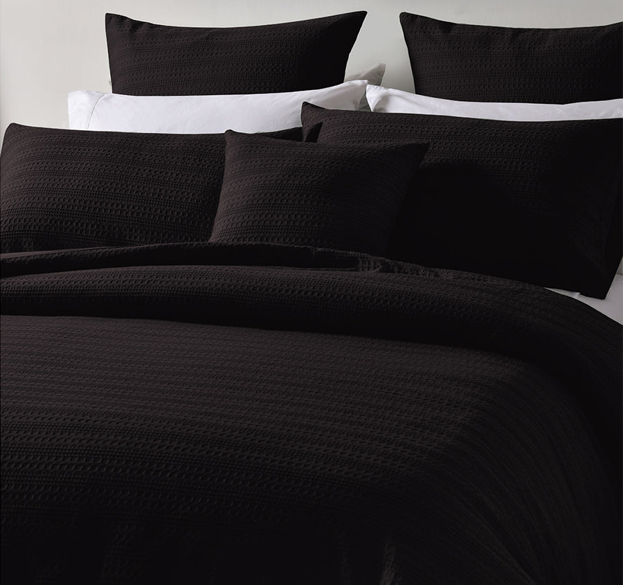 Kahlani Quilt Cover Set Range Chocolate