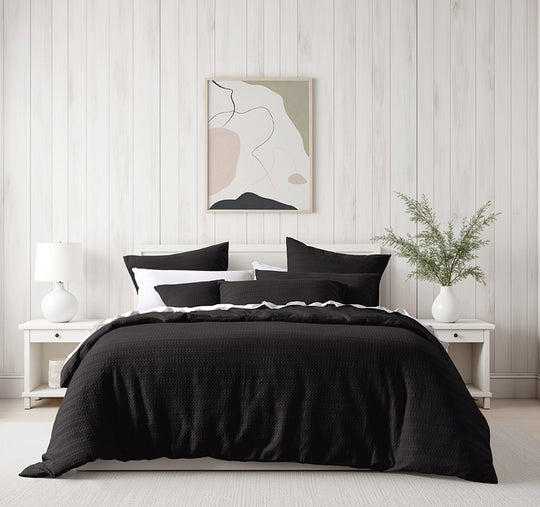 Kahlani Quilt Cover Set Range Chocolate