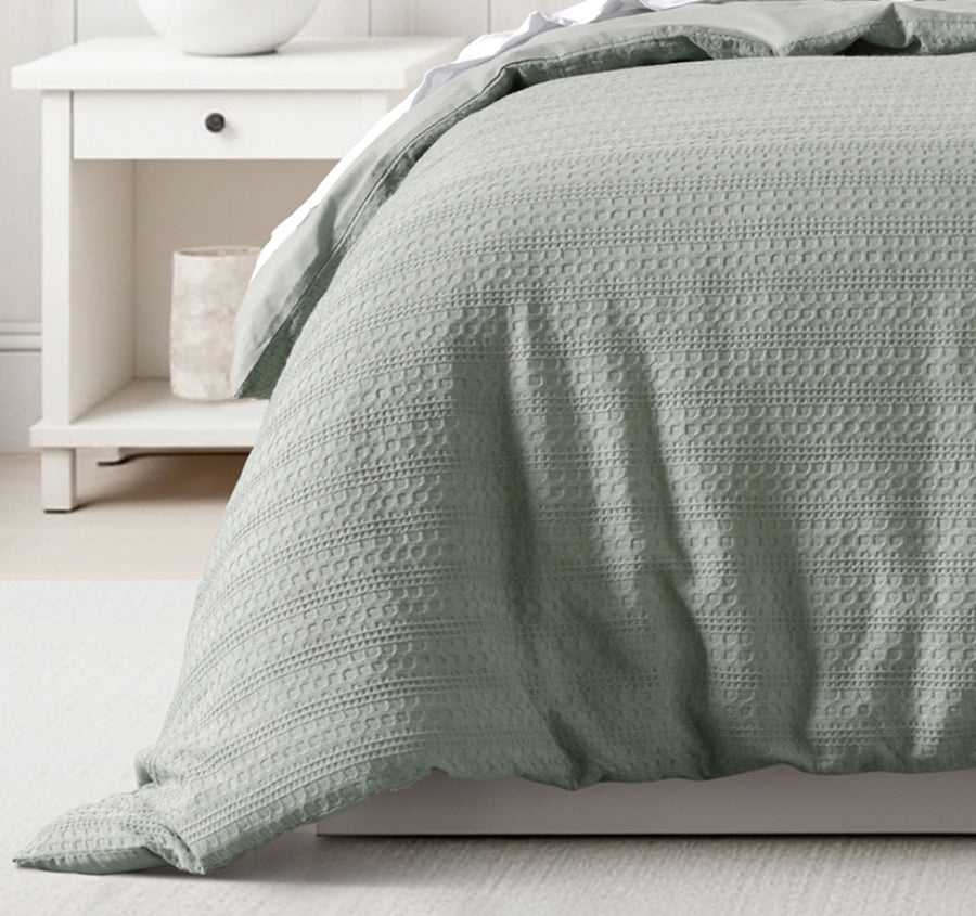 Kahlani Quilt Cover Set Range Sage