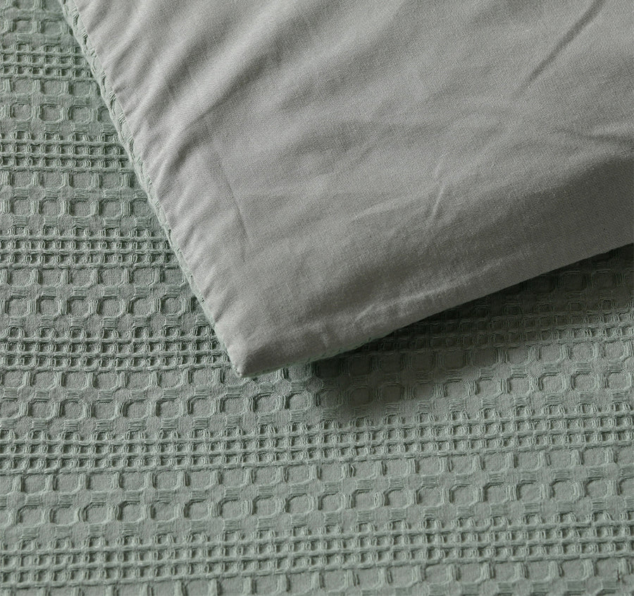 Kahlani Quilt Cover Set Range Sage