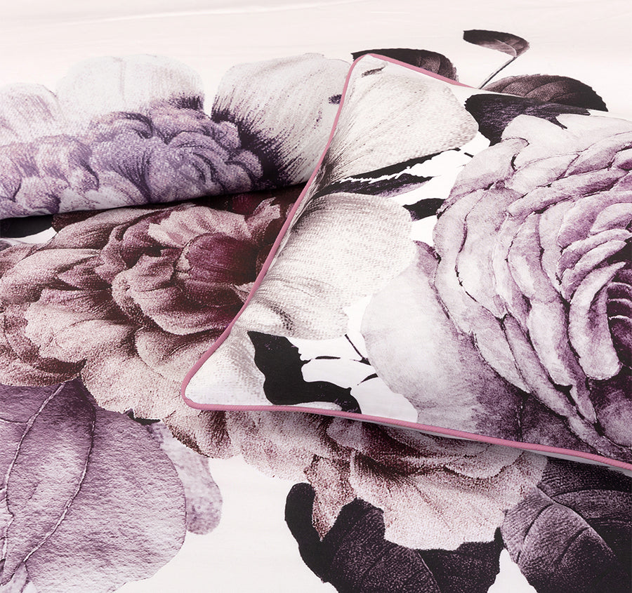 Kiara Quilt Cover Set Range Lavender