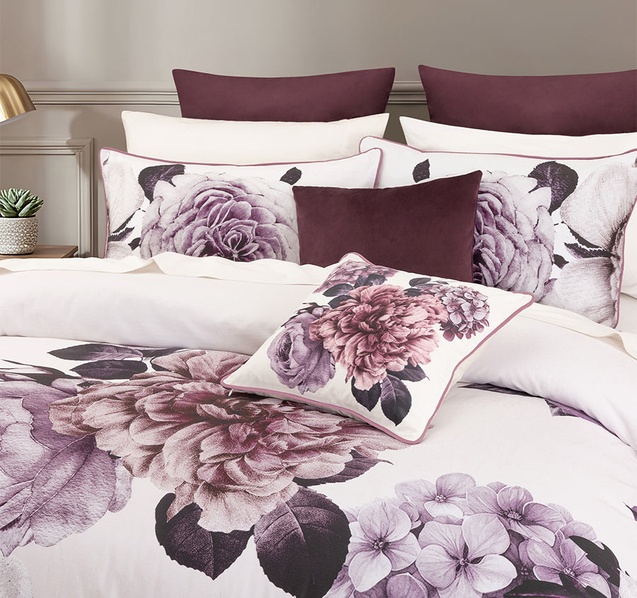 Kiara Quilt Cover Set Range Lavender