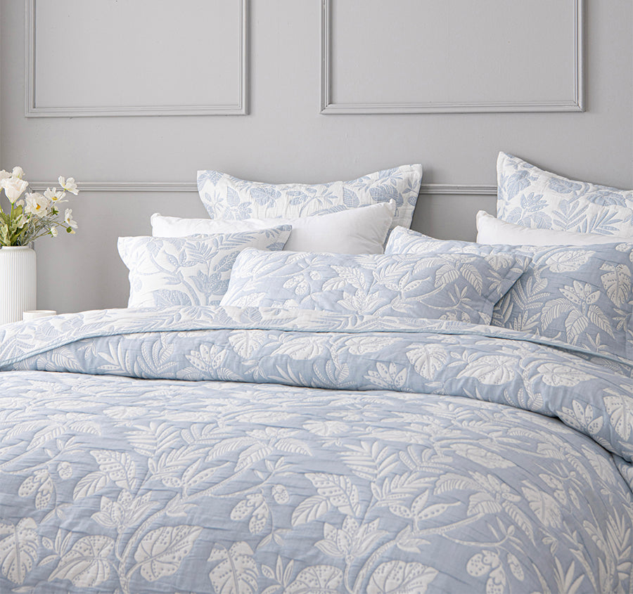 Laurieton Bedspread Set Range Blue