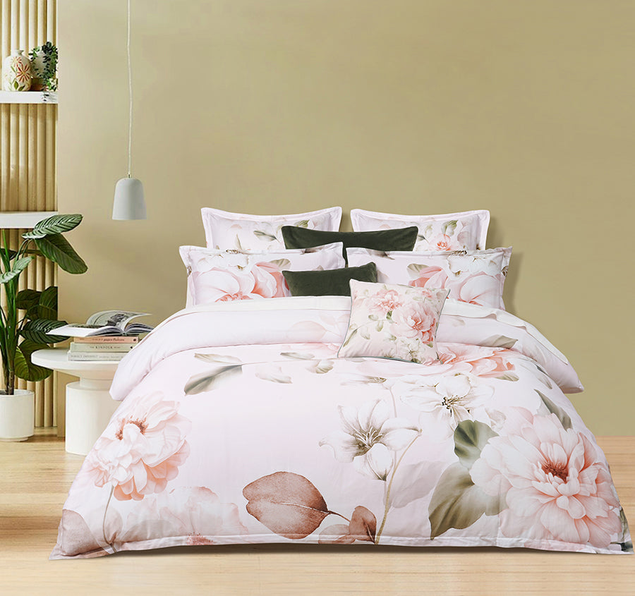 Layla Quilt Cover Set Range White