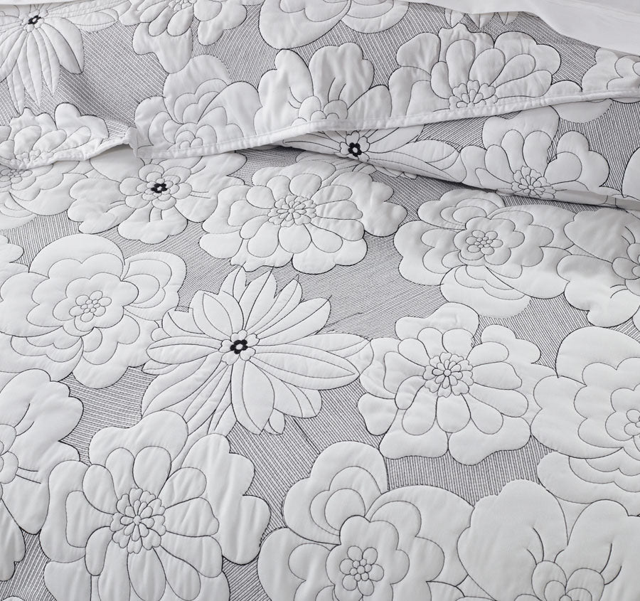 Leona 4 Piece Bedspread Set Range White