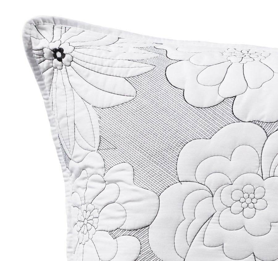 Leona European Pillowcase White