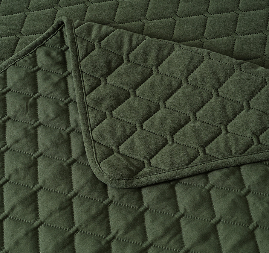 Lester Coverlet Set Range Olive