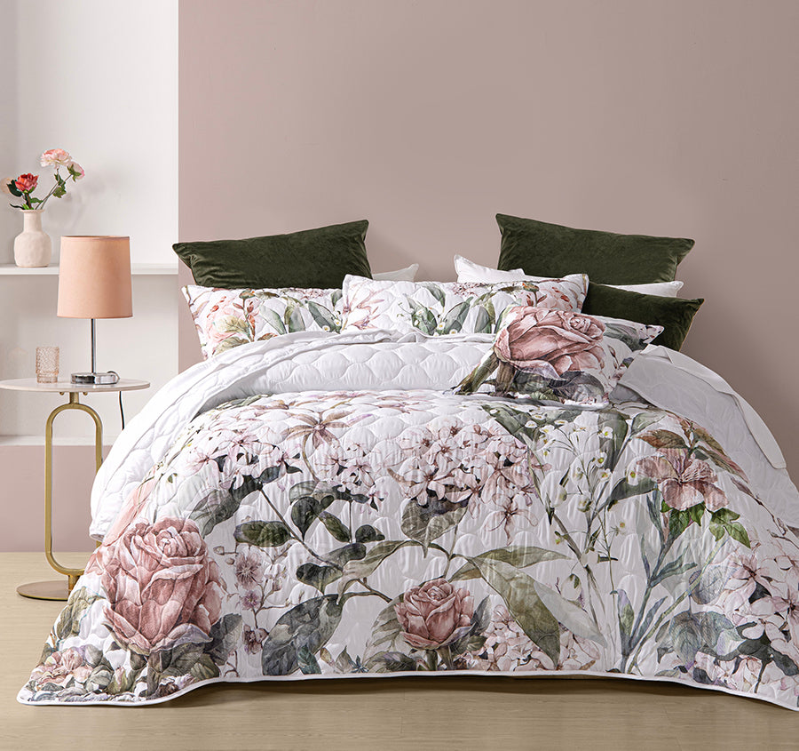Lorna Bedspread Set Range White