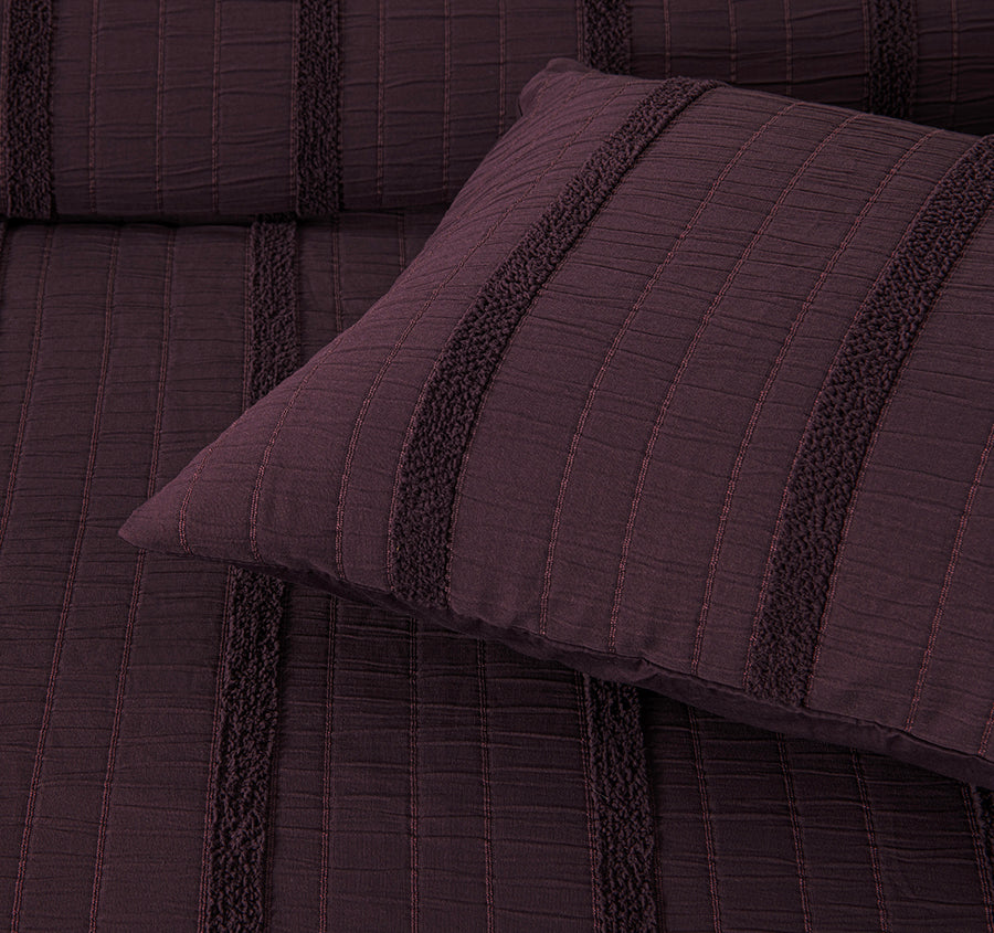 Malua Quilt Cover Set Range Grape