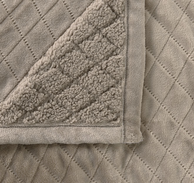 Mansfield Velvet Blanket Range Silver Grey