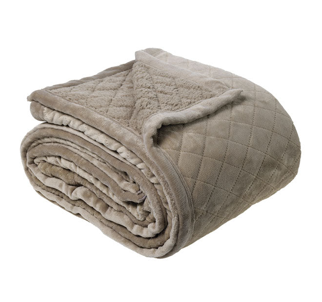 Mansfield Velvet Blanket Range Silver Grey