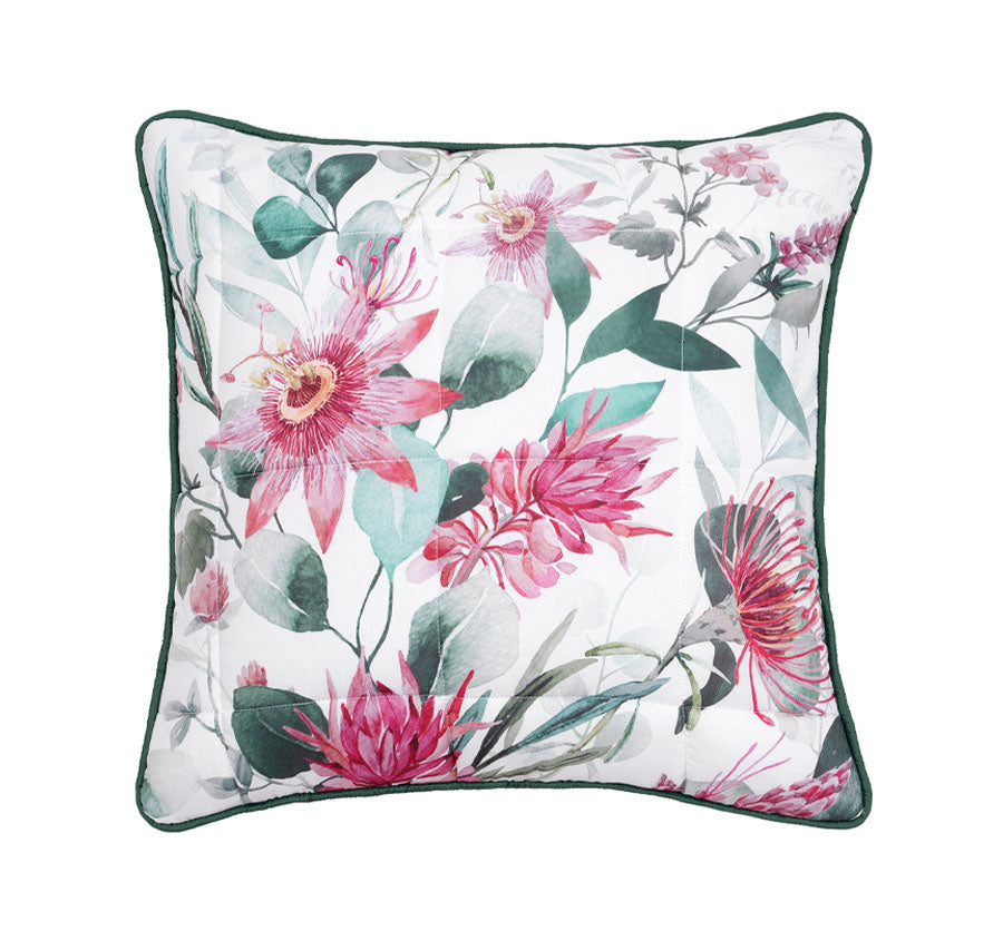 Nikita 43x43cm Filled Velvet Cushion White