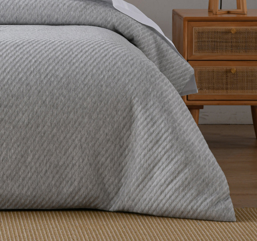 Pesaro Quilt Cover Set Range Grey Marle