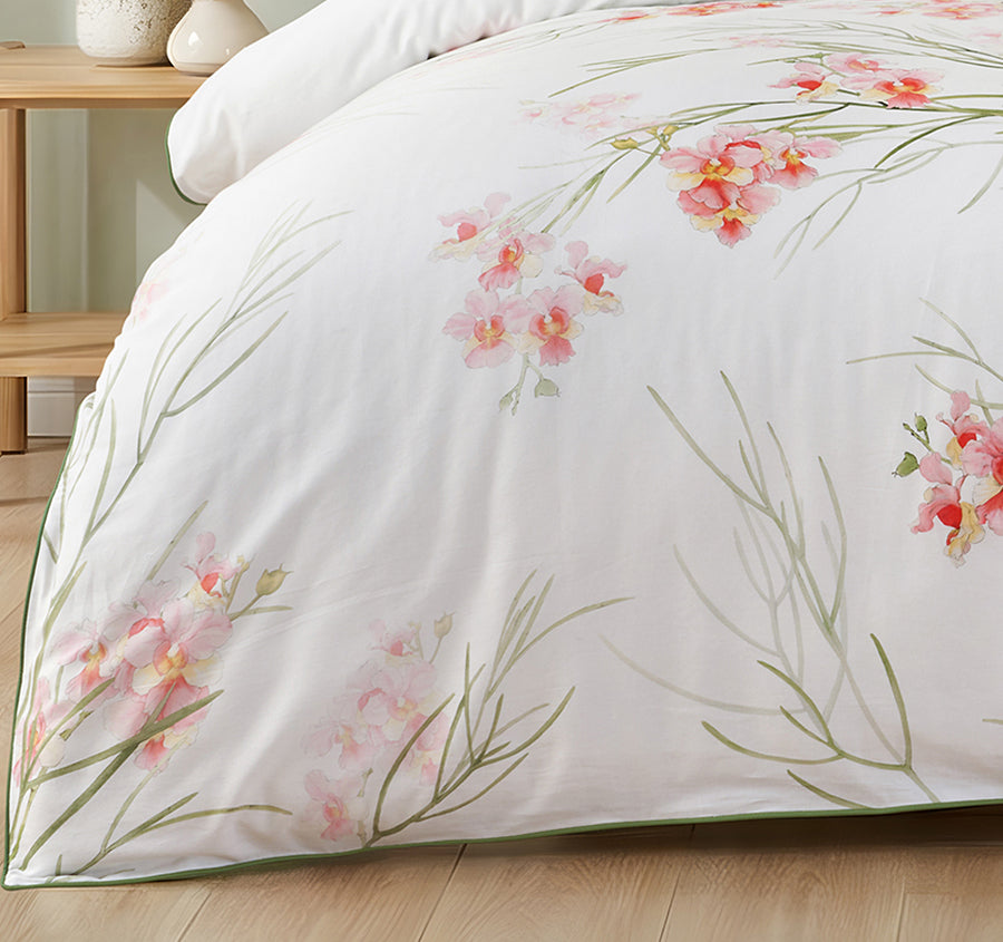 Petalyn Quilt Cover Set Range White