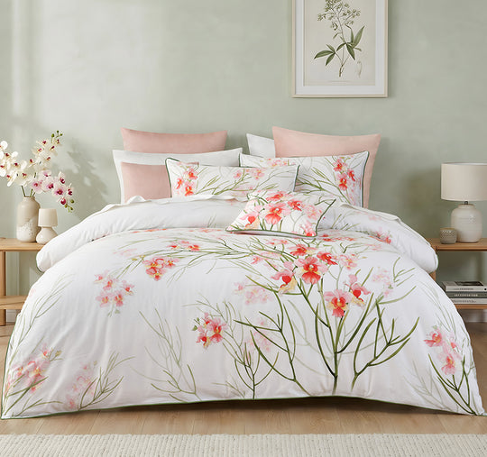 Petalyn Quilt Cover Set Range White