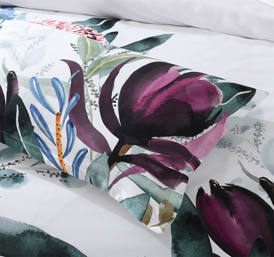Protea Quilt Cover Set Range Plum