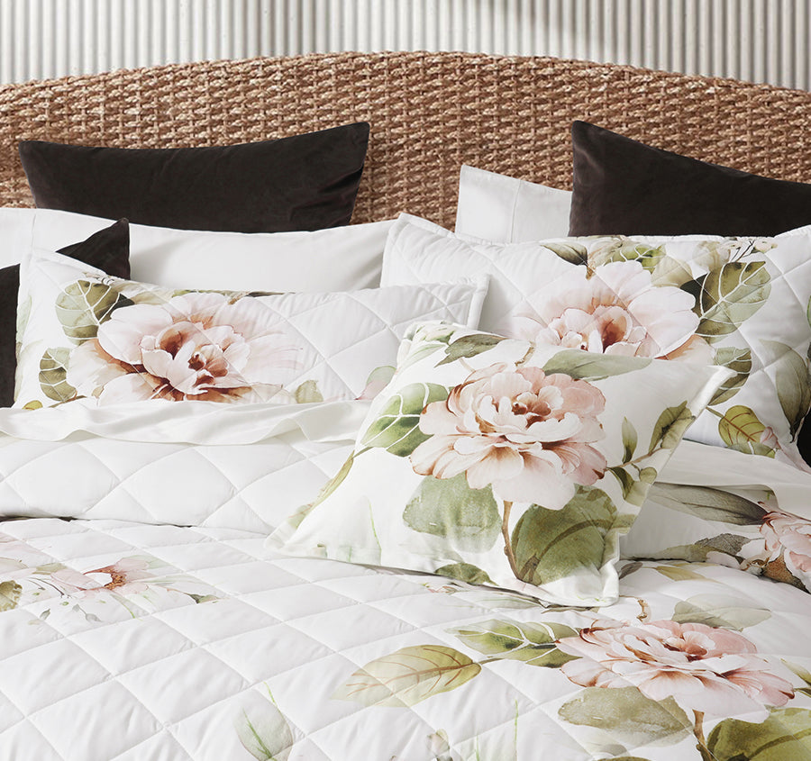 Rosalia Coverlet Set Range White