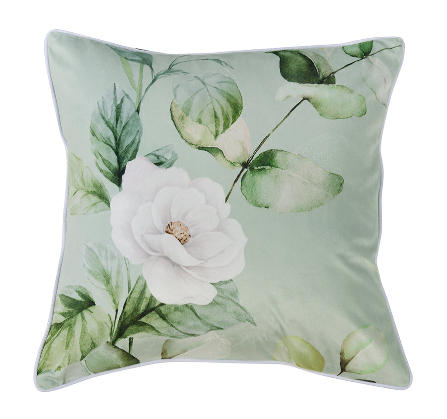 Salisbury 43x43cm Filled Velvet Cushion Sage