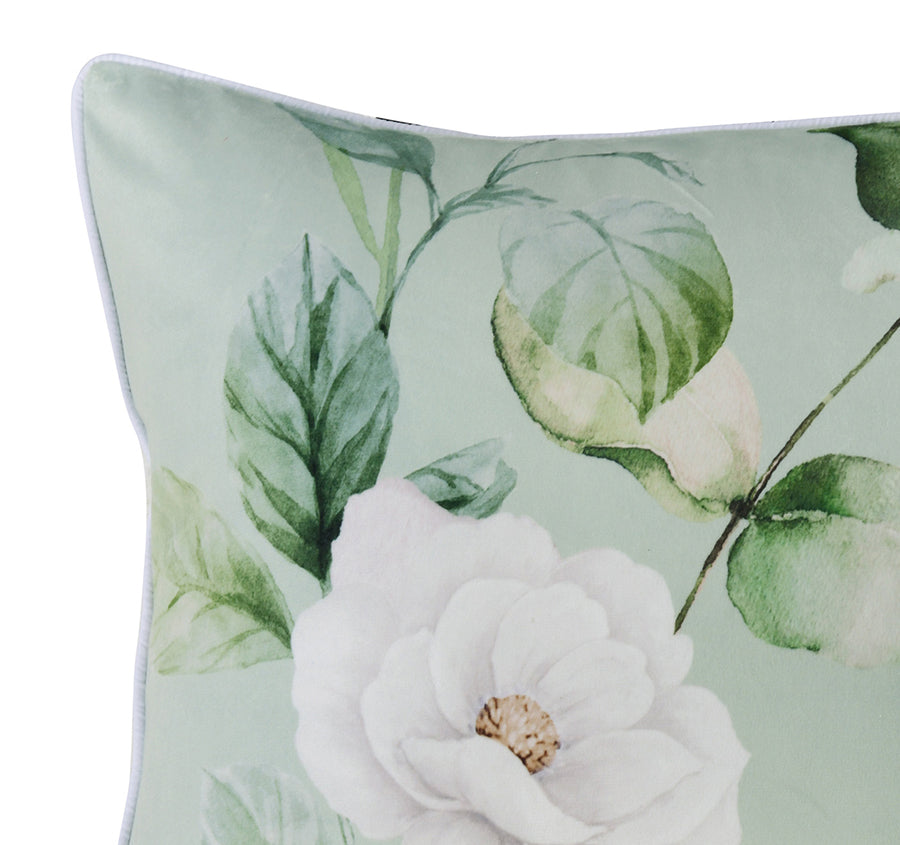 Salisbury 43x43cm Filled Velvet Cushion Sage