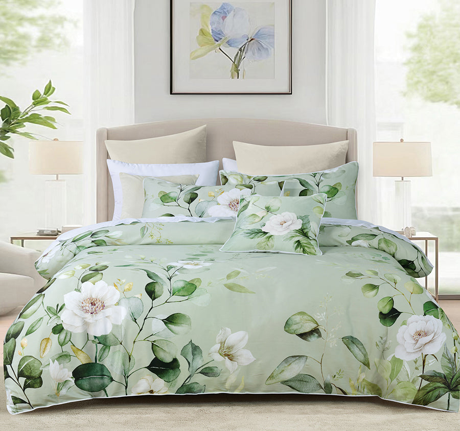 Salisbury Quilt Cover Set Range Sage