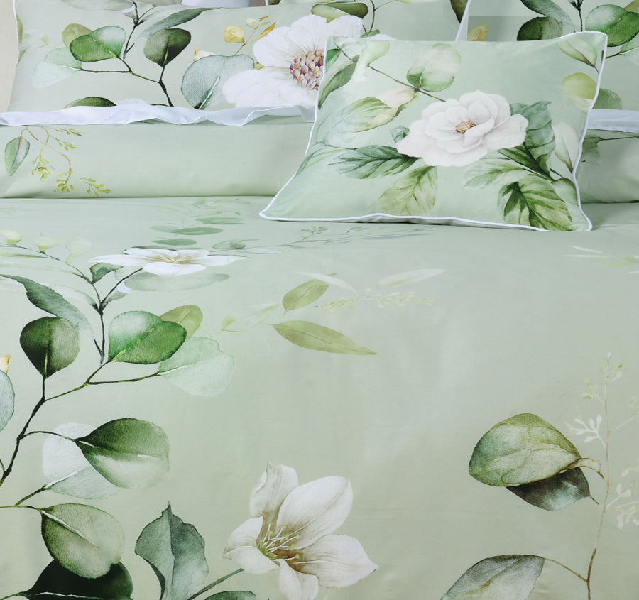 Salisbury Quilt Cover Set Range Sage