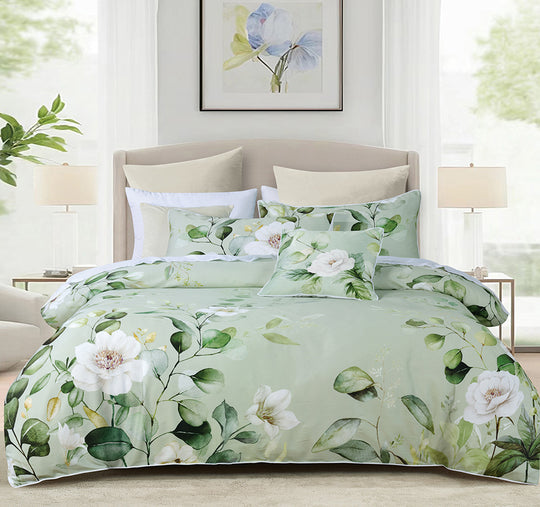 Salisbury Quilt Cover Set Range Sage