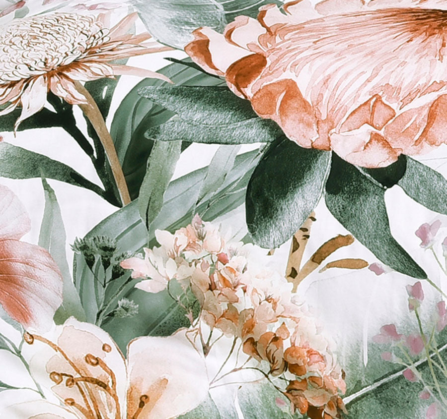 Sariya Quilt Cover Set Range White