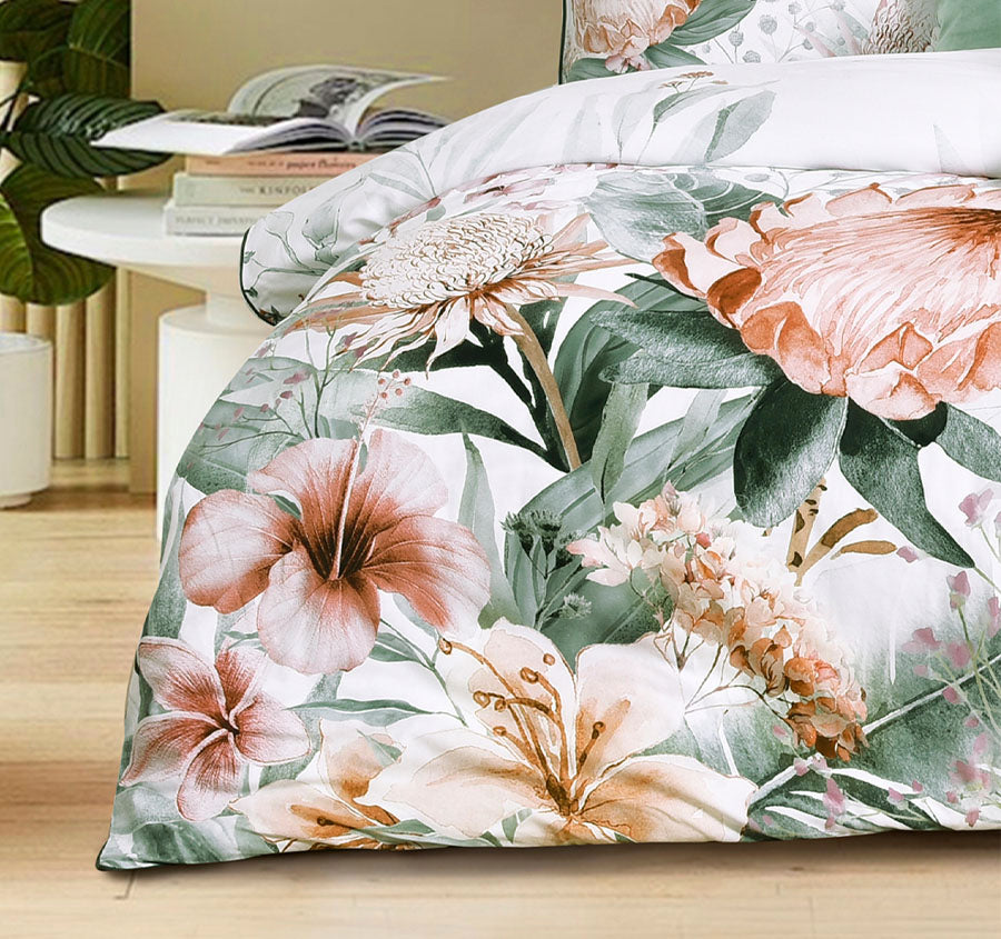 Sariya Quilt Cover Set Range White