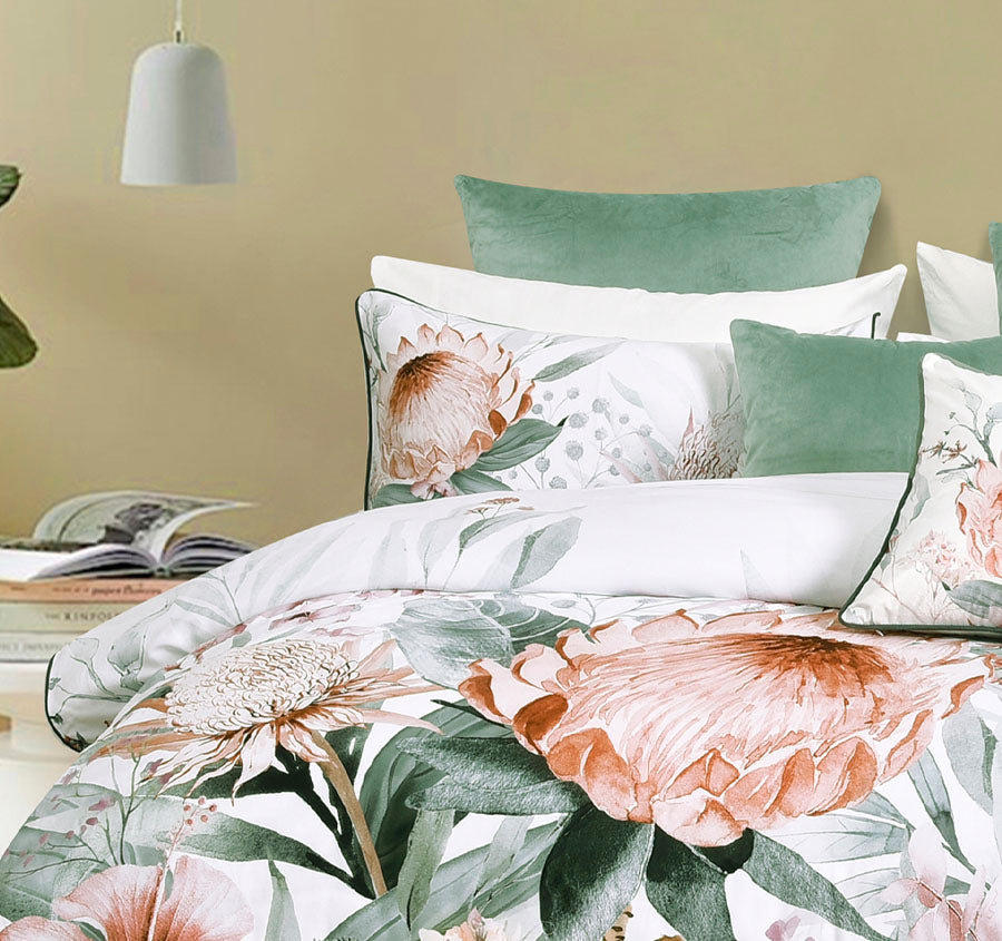 Sariya Quilt Cover Set Range White