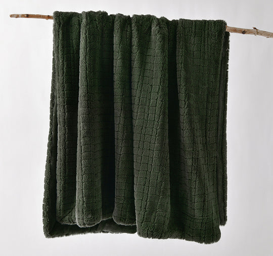 Tambar 130x170cm Throw Rug Forest Green