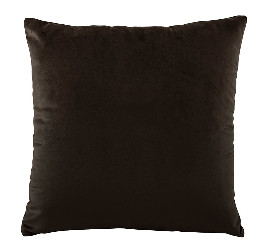 Vivid Coordinates 43x43cm Filled Cushion Velvet Choc