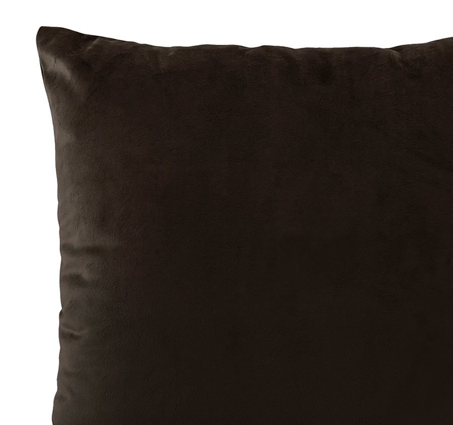 Vivid Coordinates 43x43cm Filled Cushion Velvet Choc