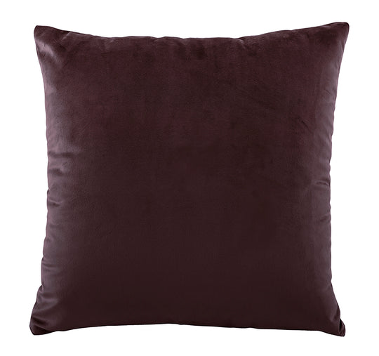 Vivid Coordinates Velvet 43x43cm Filled Cushion Plum