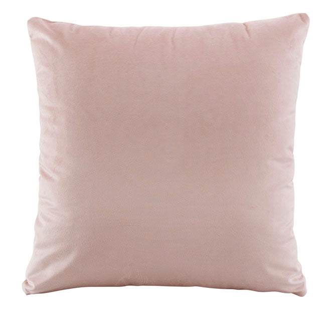 Vivid Coordinates Velvet 43x43cm Filled Cushion Blush