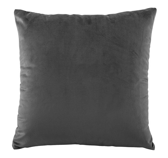 Vivid Coordinates Velvet 43x43cm Filled Cushion Coal