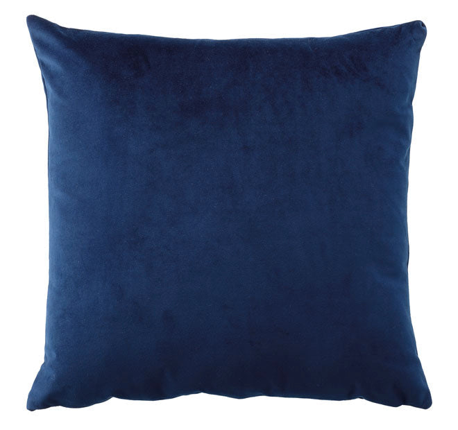 Vivid Coordinates Velvet 43x43cm Filled Cushion Indigo