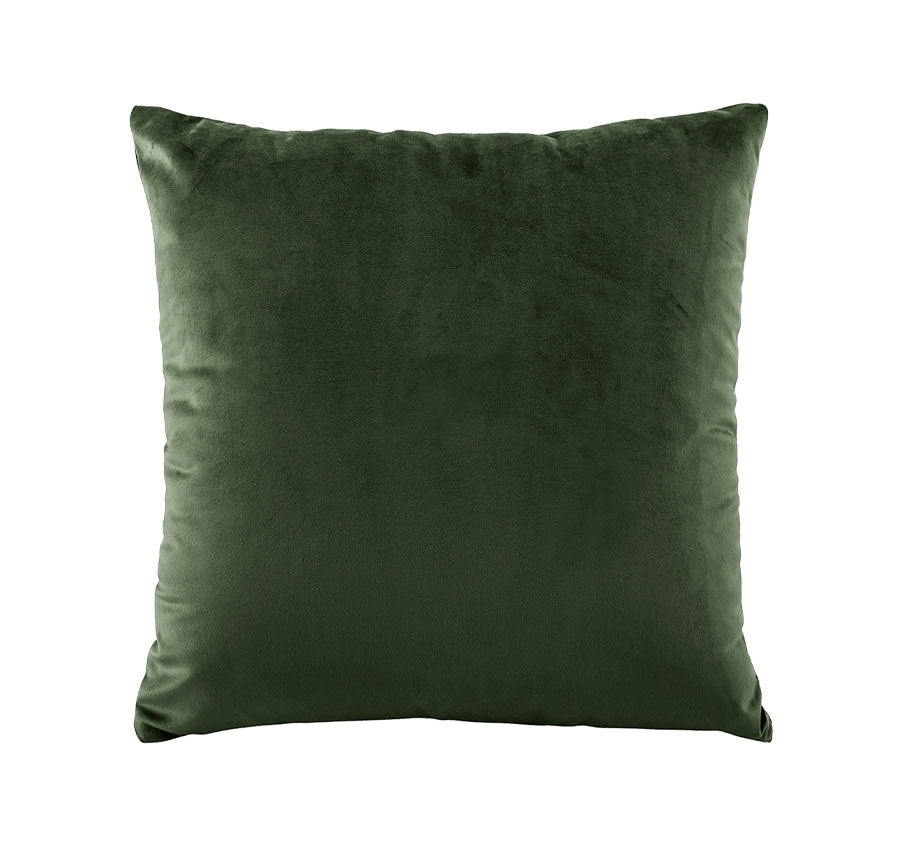 Vivid Coordinates Velvet 43x43cm Filled Cushion Forest Green