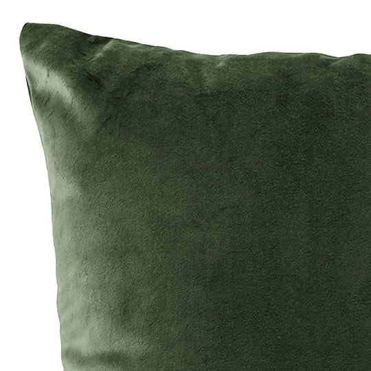 Vivid Coordinates Velvet 43x43cm Filled Cushion Forest Green