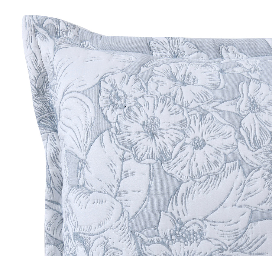 Whispering Lily 43x43cm Filled Cushion Powder Blue