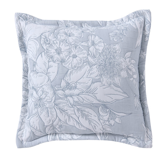 Whispering Lily 43x43cm Filled Cushion Powder Blue
