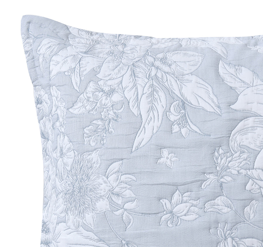 Whispering Lily European Pillowcase Powder Blue