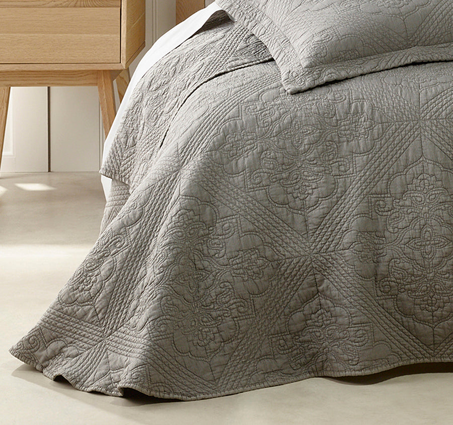 Zaria Bedspread Set Range Taupe
