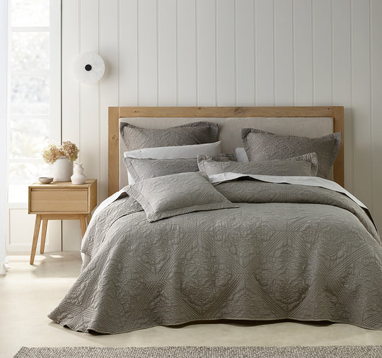 Zaria Bedspread Set Range Taupe