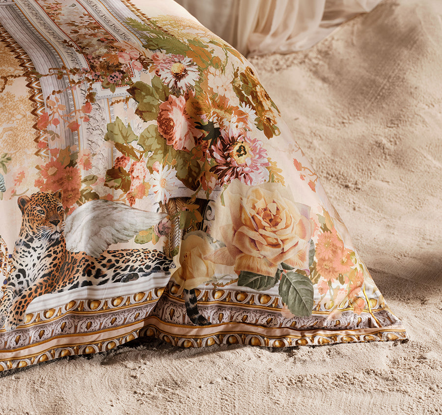 Adorned In Antiquity Quilt Cover Set Range Vanilla