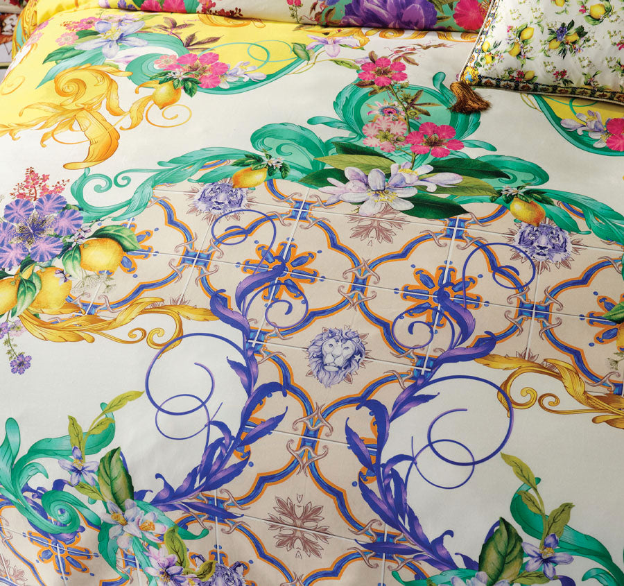 Caterina Quilt Cover Set Range Spritz Yellow