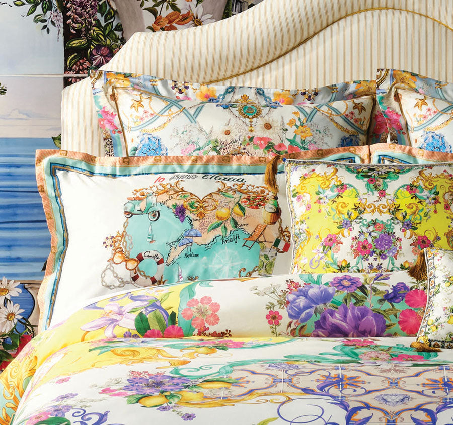 Caterina Quilt Cover Set Range Spritz Yellow