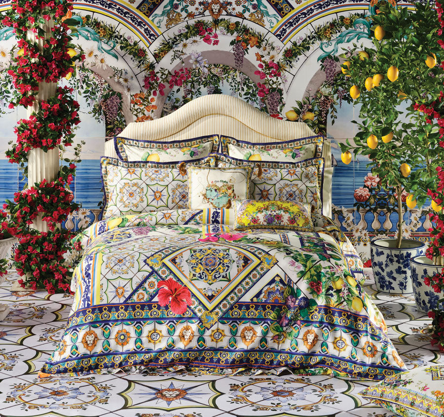 Caterina Quilt Cover Set Range Spritz Yellow